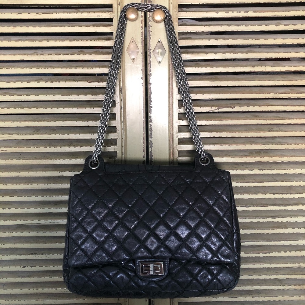 CHANEL black reissue accordion flap bag - Picture 1 of 15